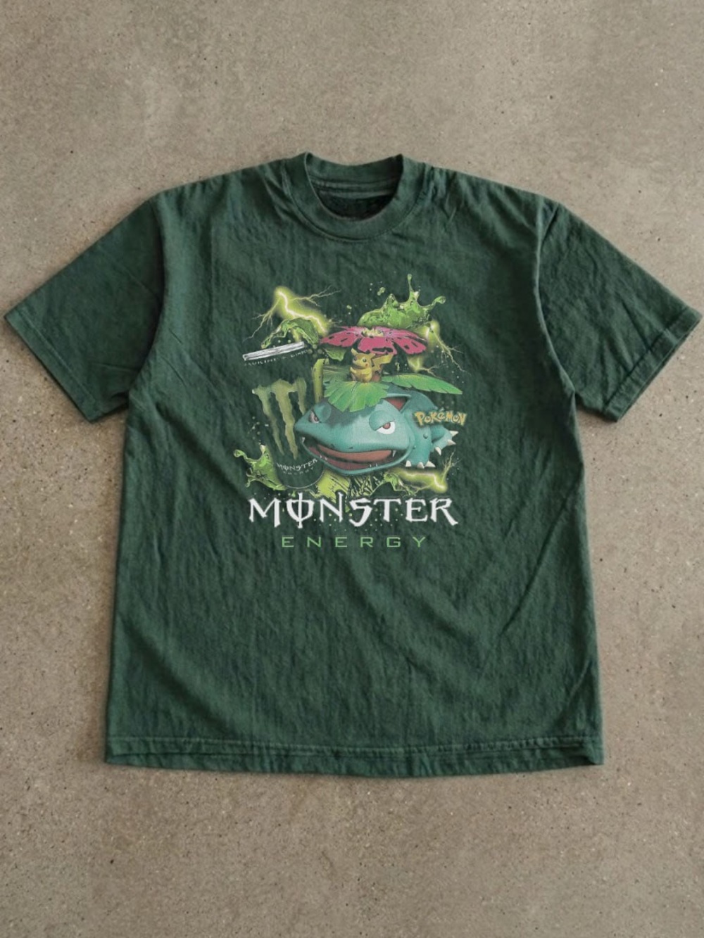 Monster Pokémon Green Graphic Tee